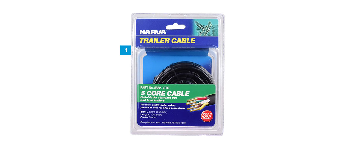 Narva 5 Core Trailer Cable 2.5mm 5A 30m