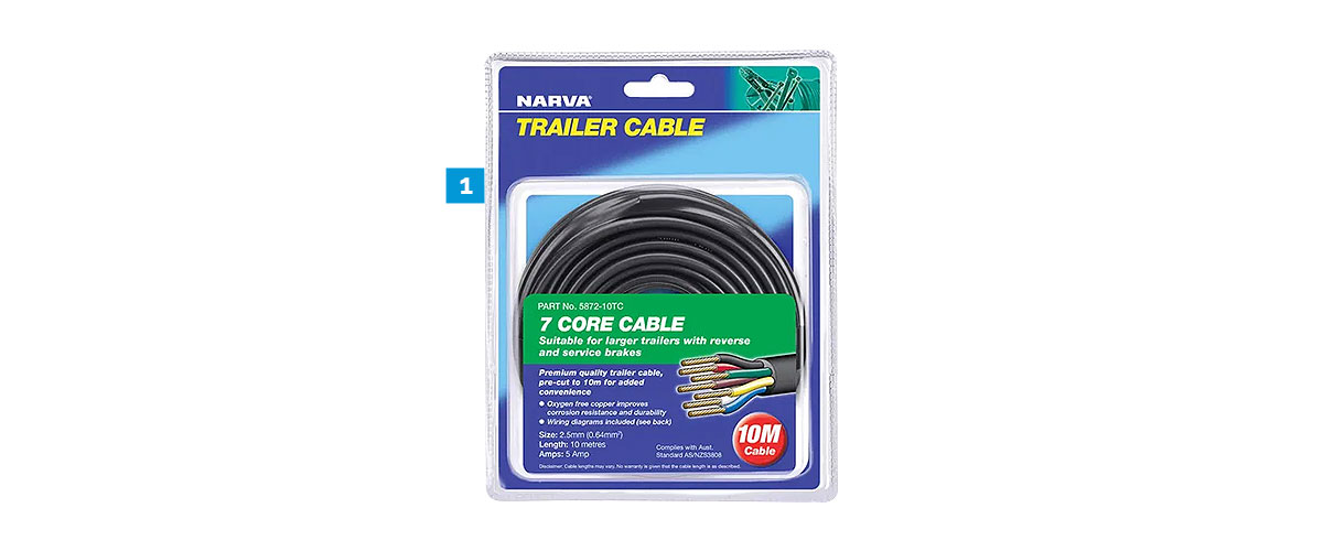 Narva 7 Core Trailer Cable 2.5mm 5A 10m