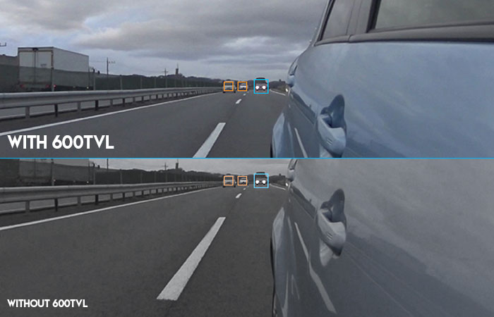 image comparison of 600TVL to non-600 TVL image