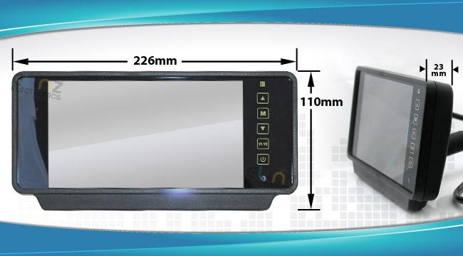Car reversing camera dimensions R7MI-RV4PIN10M