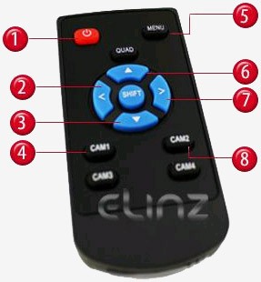 Reversing camera monitor remote control