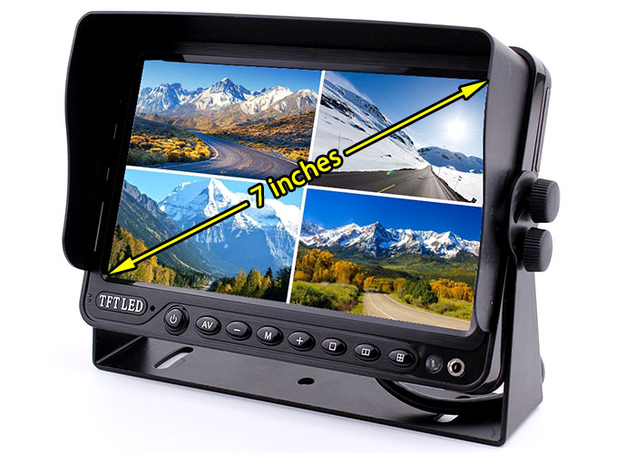 7 inch Digital TFT Panel with 4 Channels