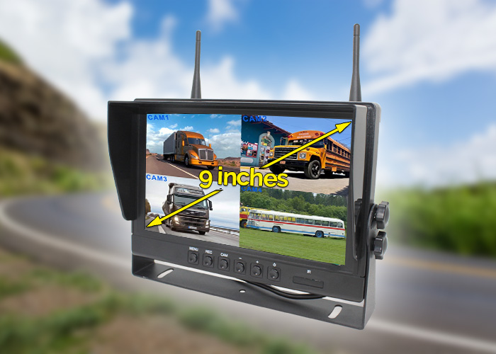 9'' TFT-LCD Quad Screen Monitor