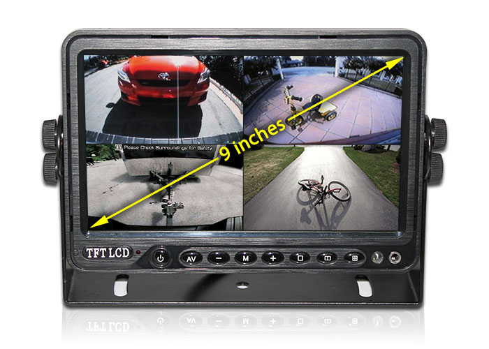 9 Inch Quadscreen Digital TFT Panel Monitor