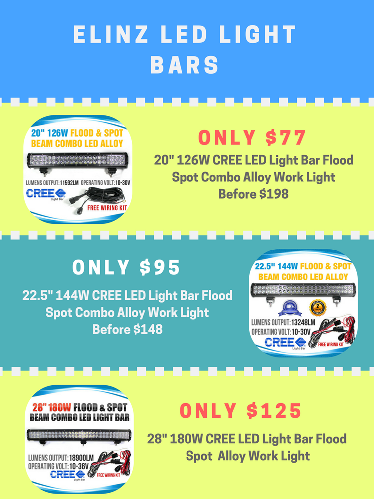 Elinz LED light bars promo
