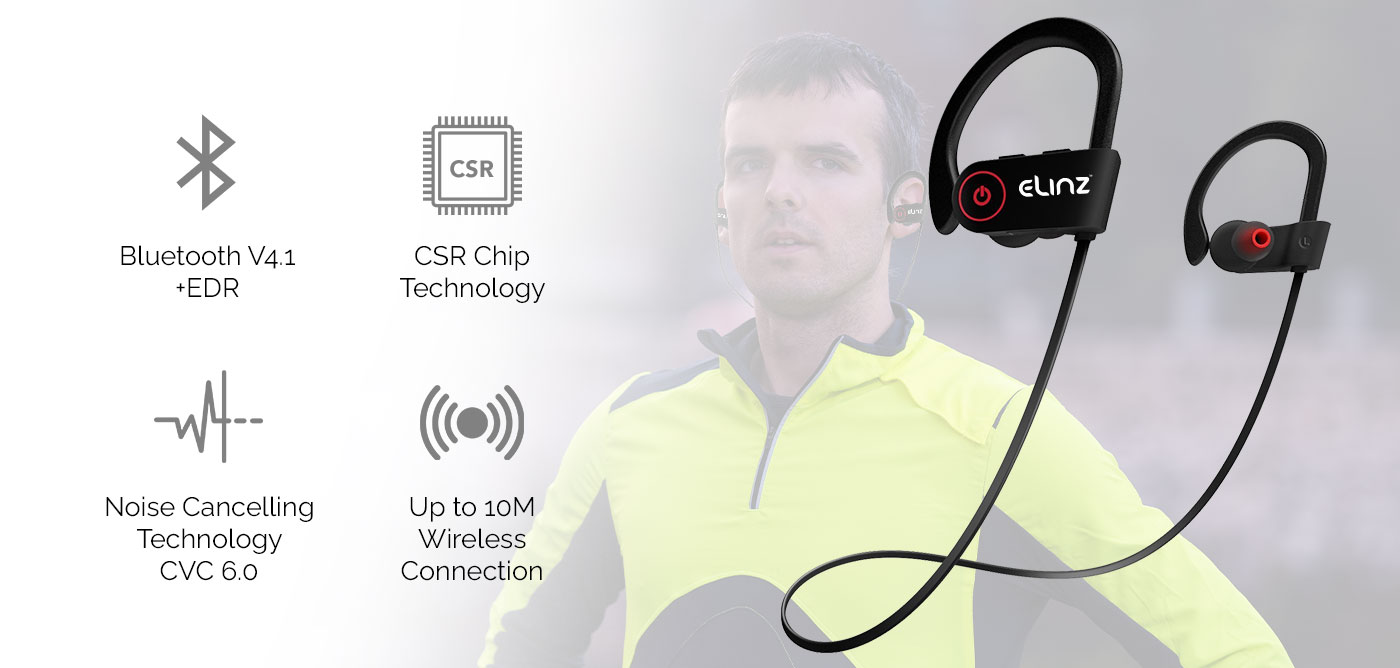 man jogging, bluetooth earphones features