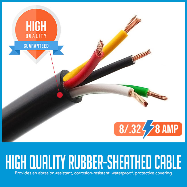Rubber- seathed 5 Core Trailer Cable