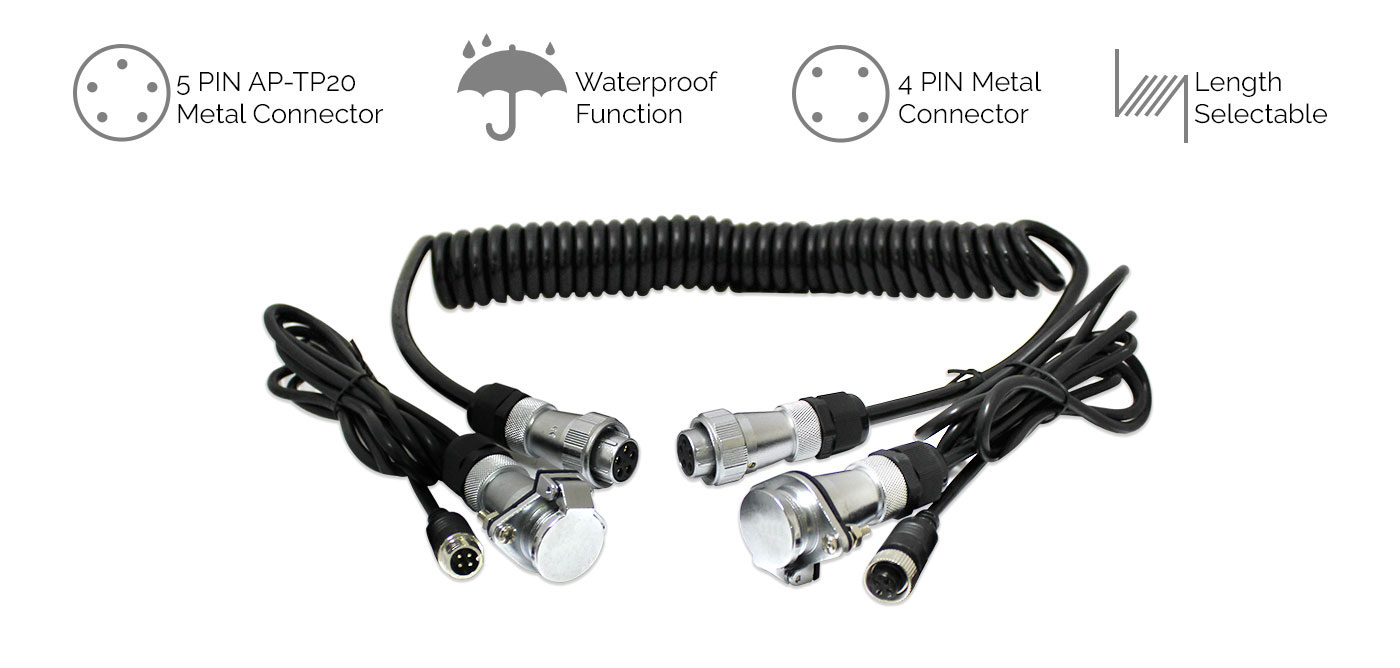 Trailer Cable Coil and 4PIN Connector