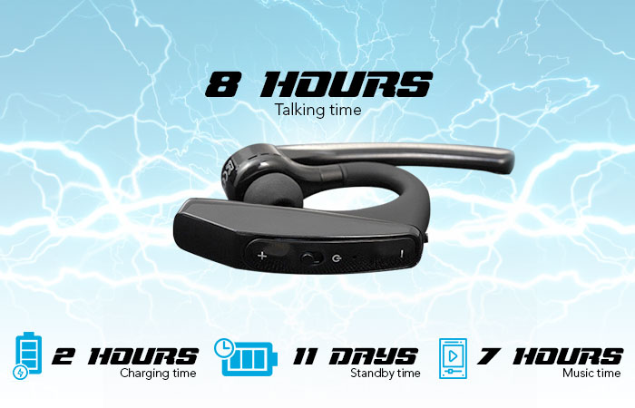 Longer Talk Time Headset Earphone