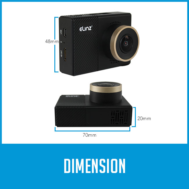 Dimensions Video Car Recorder Camera