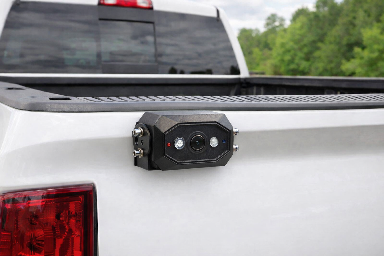 Elinz reverse camera installed in a pick-up truck