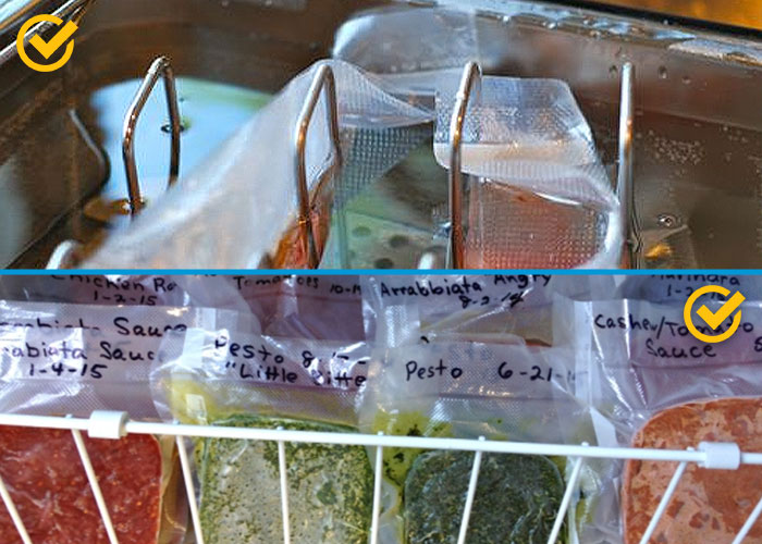 sealed food with caption "souz vide and freeze compatible"