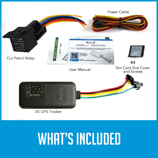 what's included in the purchase kit for the 3G GPS Tracking Device