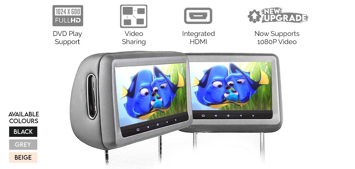 4CH Digital Wireless 9'' Quad Monitor Splitscreen Monitor