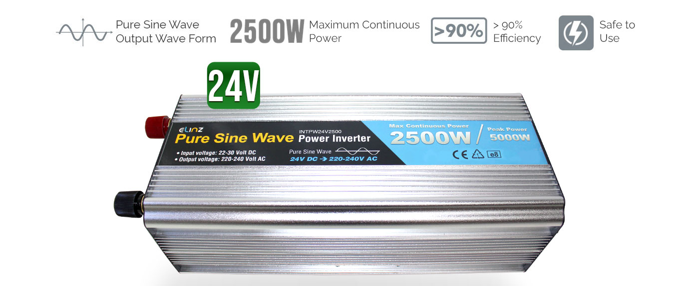 pure sine wave power inverter with caption 1000W and 90% efficiency