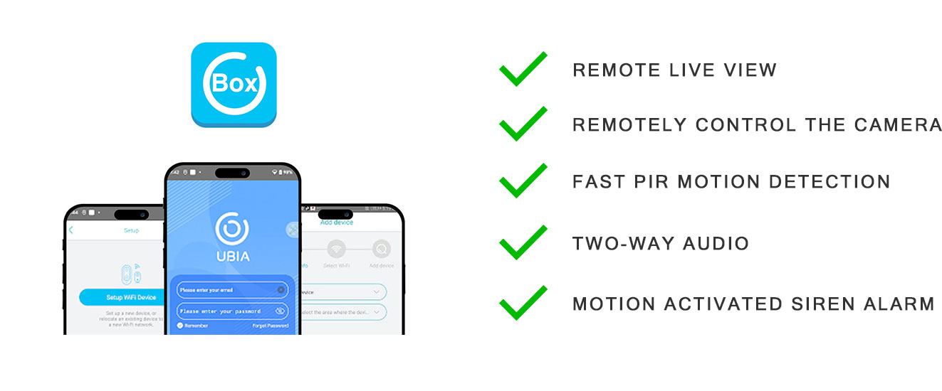 Ubox App for Black Solar CCTV Camera