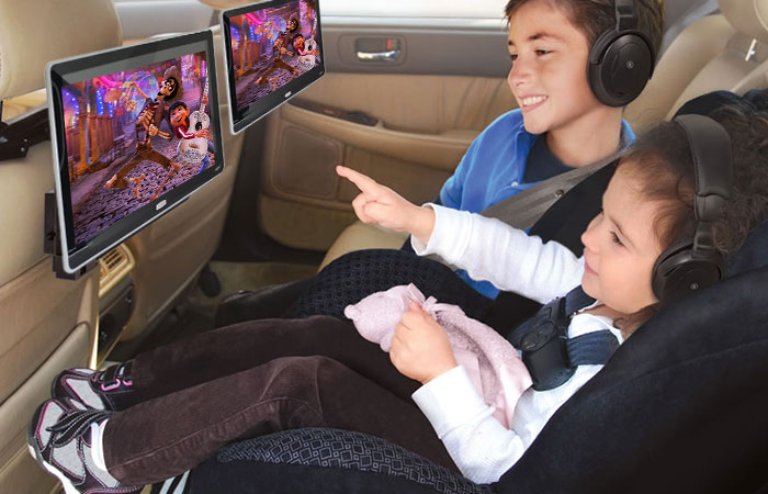 USB & SD Sharing Active Headrest DVD Player