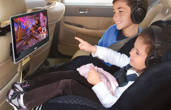 USB & SD Sharing Active Headrest DVD Player
