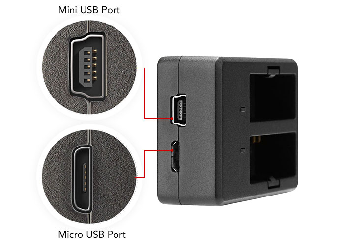 Dual-Slot Battery Charger dual input power