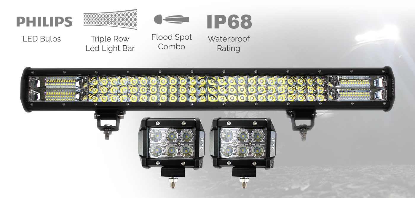 26 Inch LED Light Bar and 4 inch CREE Worklight