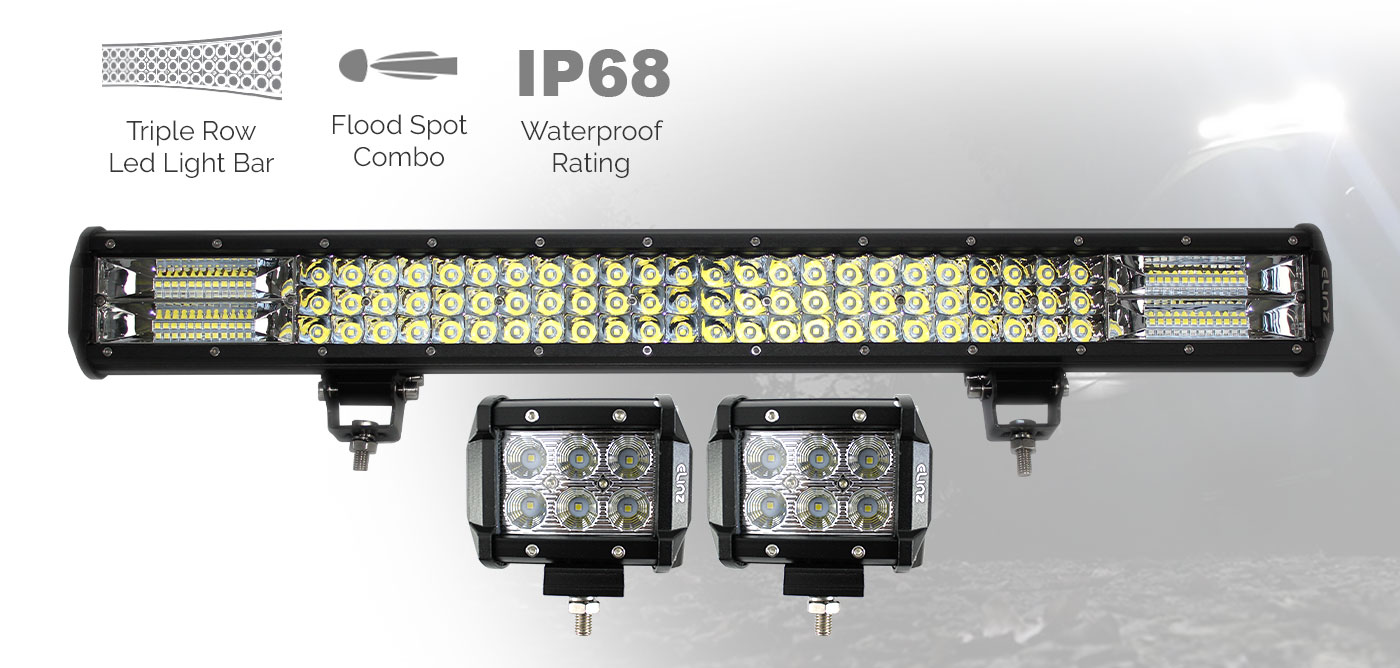 26 Inch LED Light Bar and 4 inch CREE Worklight