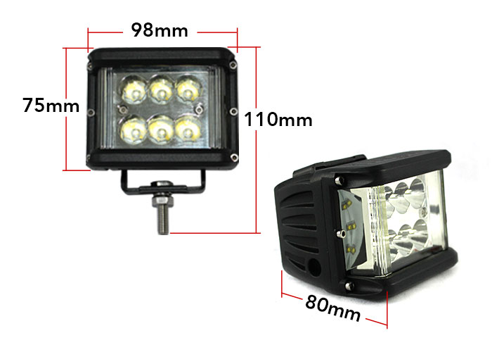 LED Work Light Dimensions