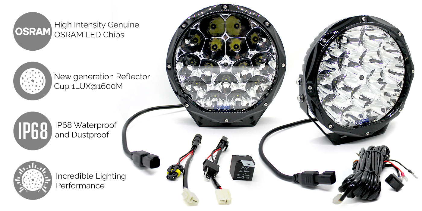 Cosmoblaze LED driving light blog banner with features