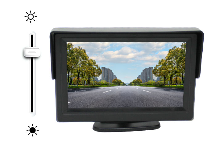 roof mount flip down car dvd player with caption "can be opened up to 120° angle