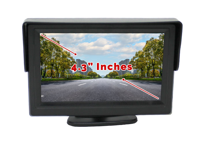 roof mount flip down car dvd player with dimensions, 13" across, 1080p resolution.