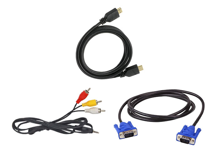 HDMI VGA RCA Cables Included