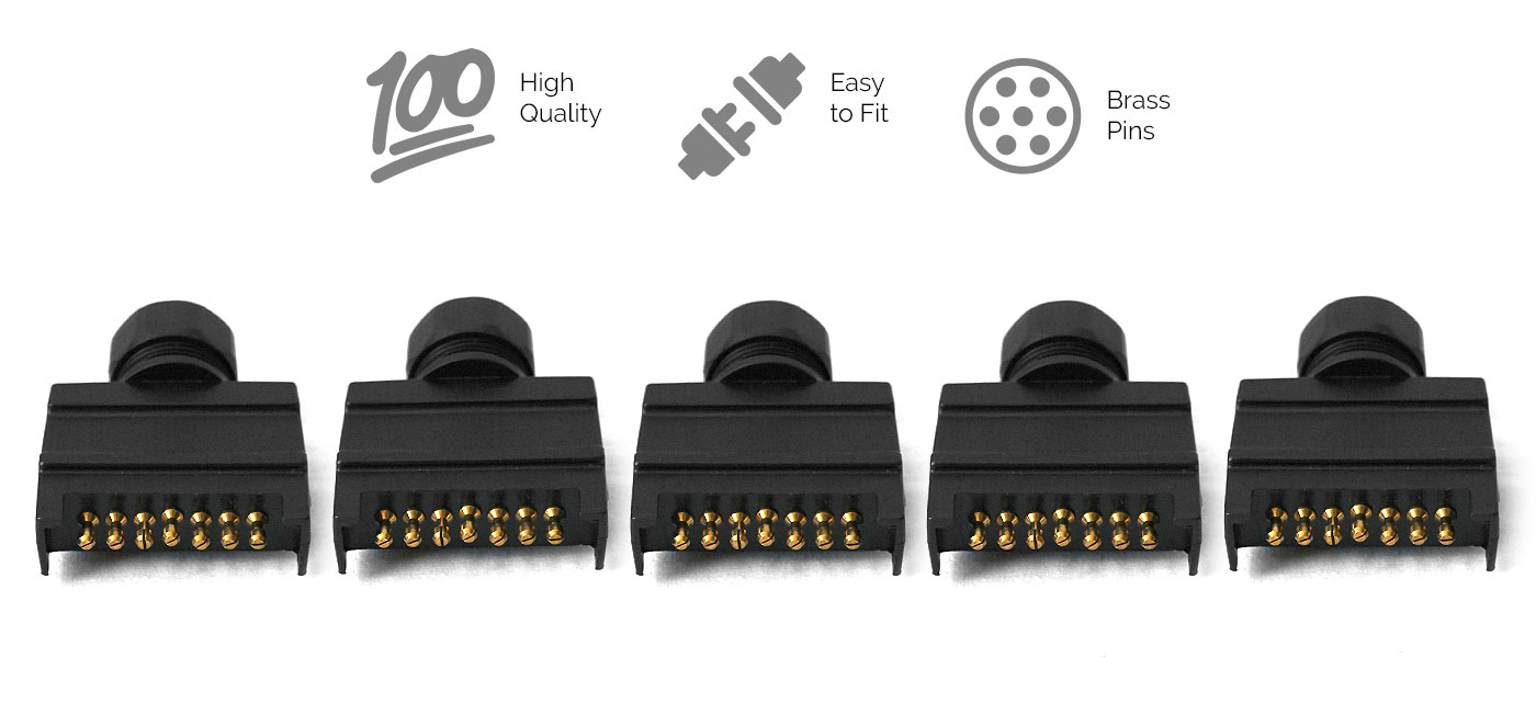 Trailer Plug 7 PIN Flat Plastic Connector