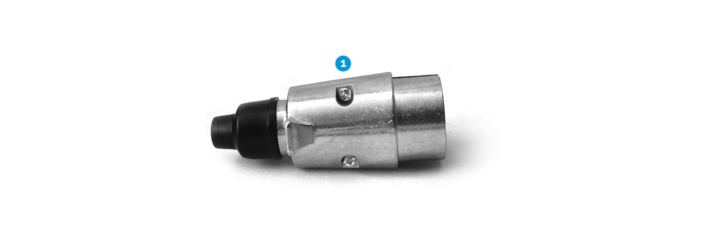 Trailer Plug 7 PIN Large Round Metal Connector Adaptor