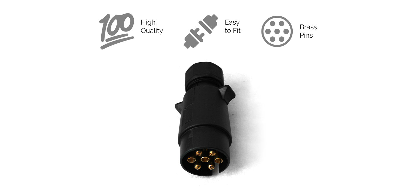 Trailer Plug 7 PIN Large Round Plastic Connector