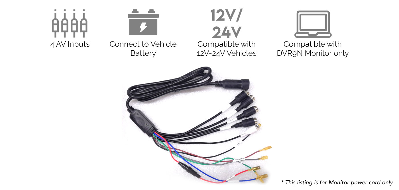 Round heavy duty reversing camera with image of truck