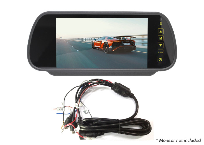 R7MI monitor for reverse camera power cord