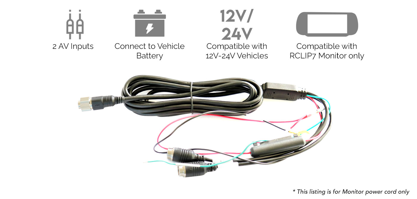 Round heavy duty reversing camera with image of truck
