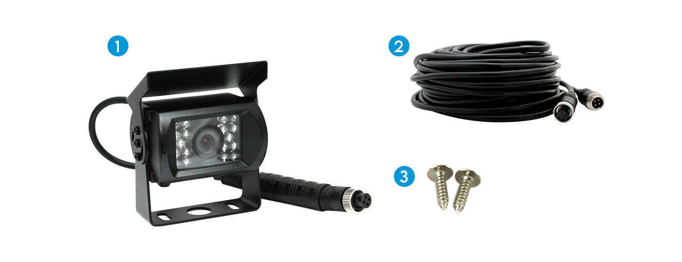 YuanTing 4-Pin CCD Backup Camera For Truck Bus Trailer – 12V-24V Night Vision IR-CUT IP69