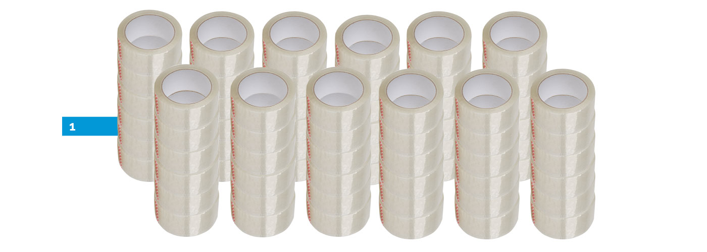 Big Packing Tape 50mm x 50M 50µ Micron 12 Rolls