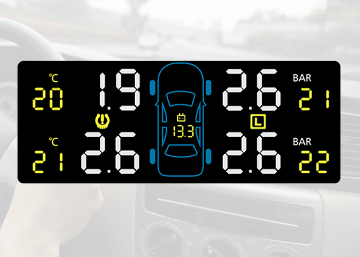 reversing camera monitor installed on dash cam while driving