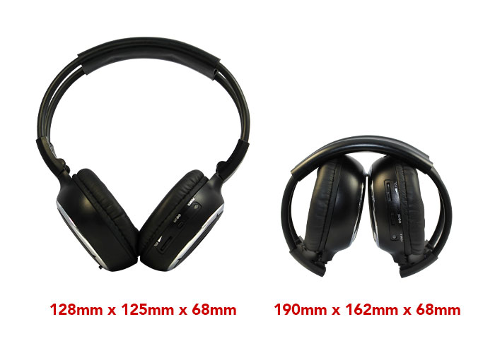 IR Wireless Headphones Dimensions