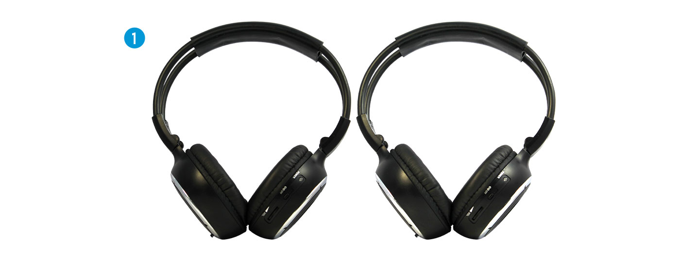 Wireless IR Dual Channel Headphones