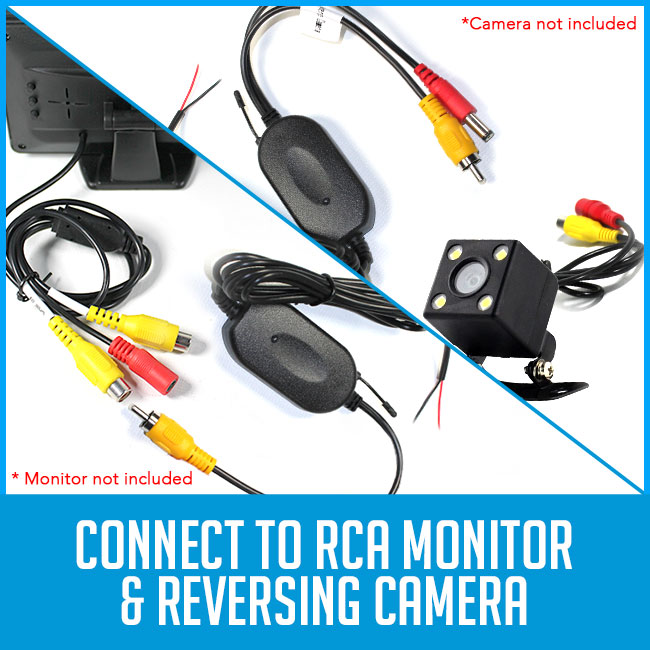 wireless transmitter/receiver connecting to reversing camera