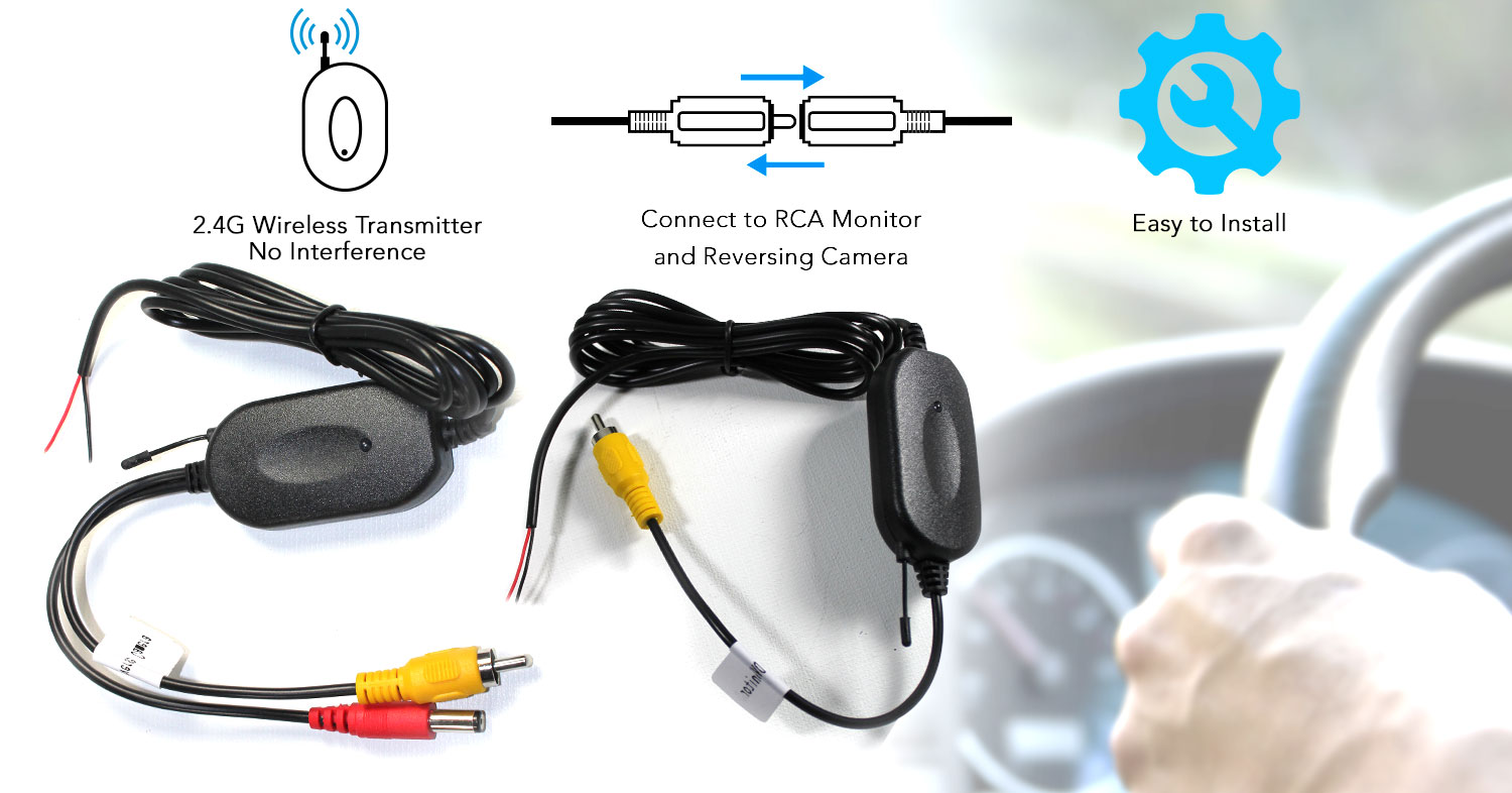 wireless receiver/transmitter with cables