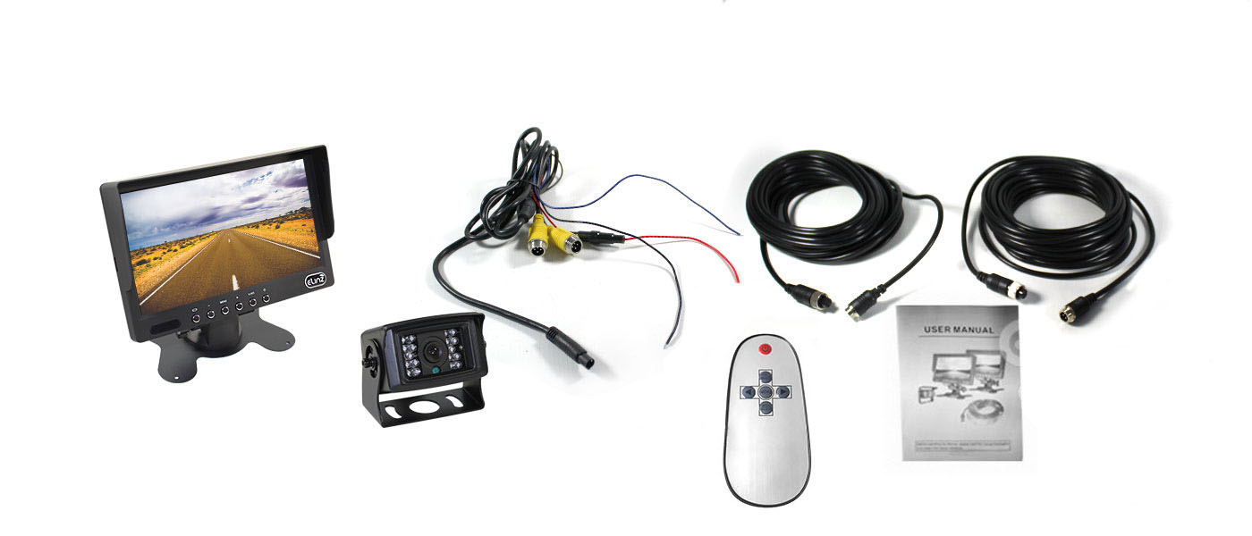 7 inch Monitor HD 4PIN IR CCD Reversing Camera Rearview Package