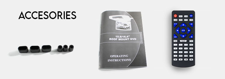 Roof mount dvd player accessories