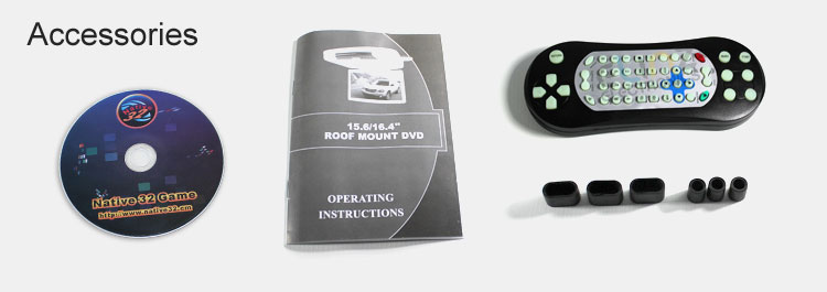 Roof mount dvd player accessories