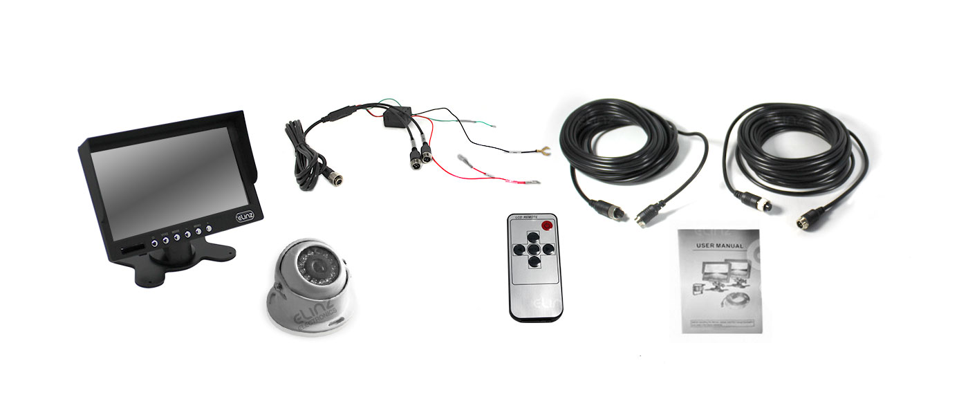 7 inch Monitor Reversing CCD Eyeball Camera Package