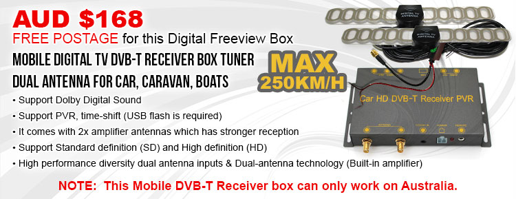 Headrest DVD player dual antenna