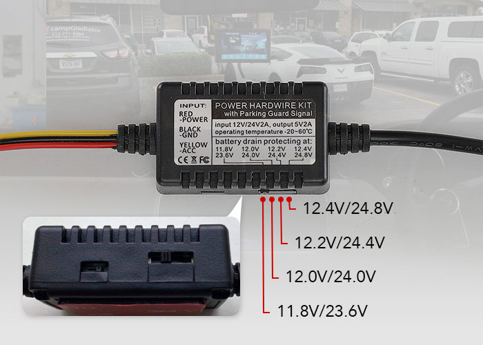 Adjustable Low Voltage Cut-off Threshold Hardwire kit