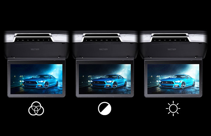 Adjustable Picture Settings 11 inch car dvd